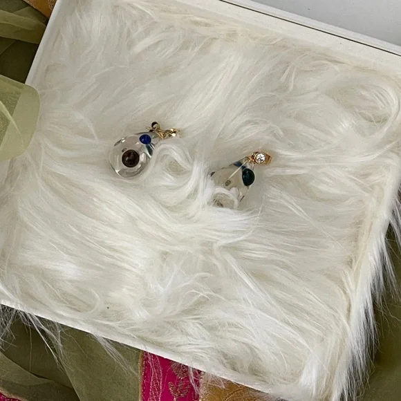 baroque crystal earrings - Picture 6 of 6